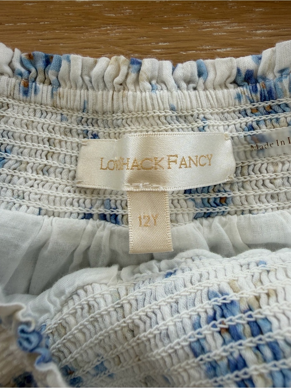 LoveShackFancy 
Blue Floral Ruffle Two-Piece Set - Picture 4 of 5